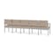 Lesro Lenox Steel 5 Seater with Center Arms, Stone (Beige) Seat, Stone Back, 106.5 W 24.5 L 32 H LS5103 - alternate 3